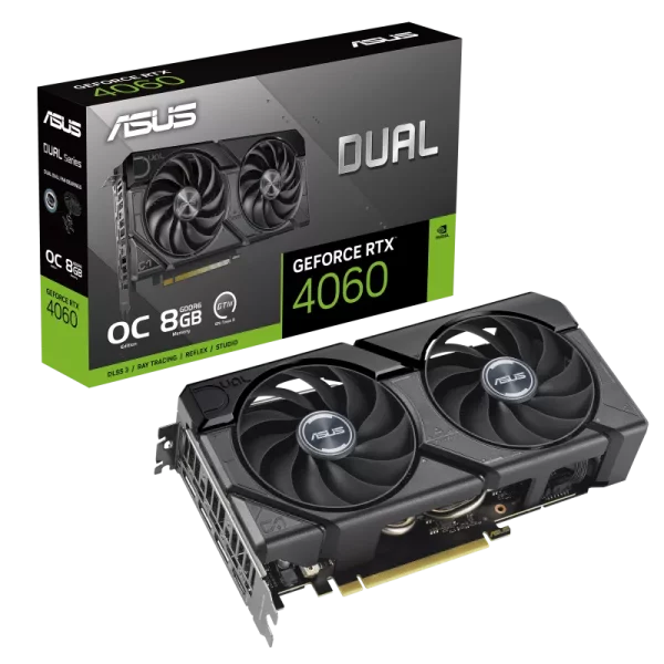 ASUS Dual GeForce RTX 4060 EVO OC Edition 8GB GDDR6 graphics card