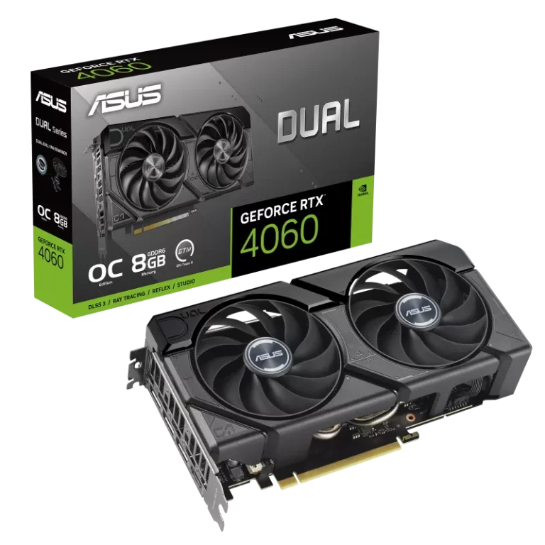 ASUS Dual GeForce RTX 4060 EVO OC Edition 8GB GDDR6 graphics card