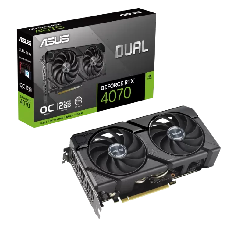 کارت گرافیک ایسوس Dual GeForce RTX 4070 EVO OC Edition 12GB GDDR6X