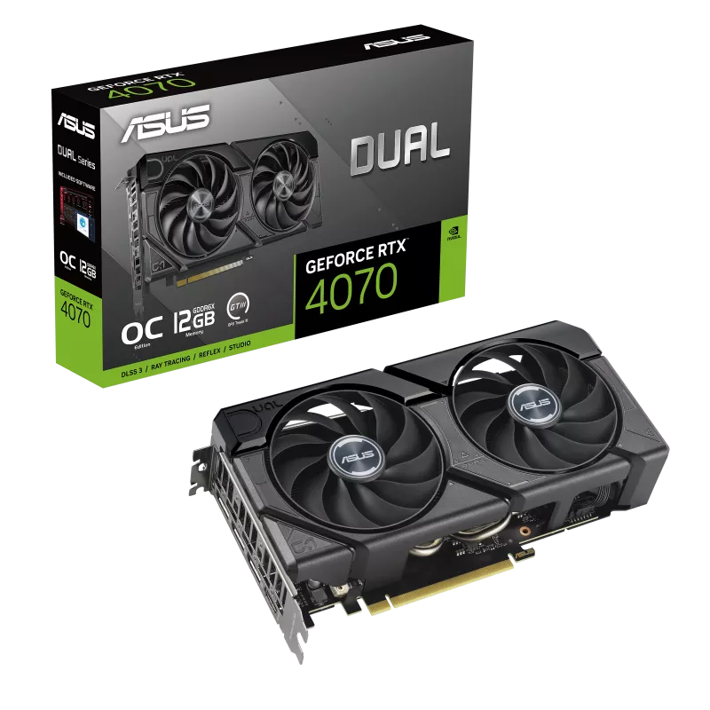 کارت گرافیک ایسوس Dual GeForce RTX 4070 EVO OC Edition 12GB GDDR6X