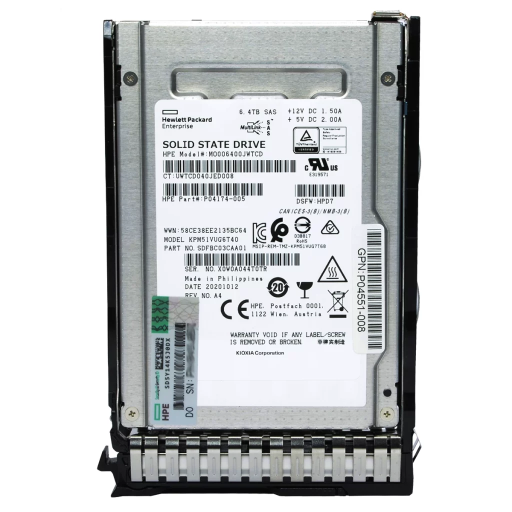 اس اس دی HPE مدل P04539-B21 ظرفیت 6.4TB ترابایت SAS 12G